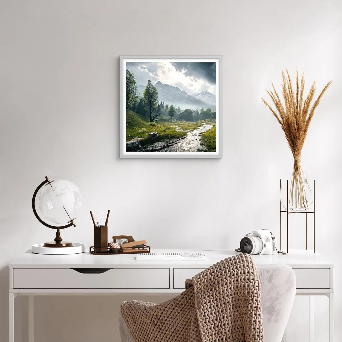 Poszter fekete keretben - Oda és vissza - 50x50 cm