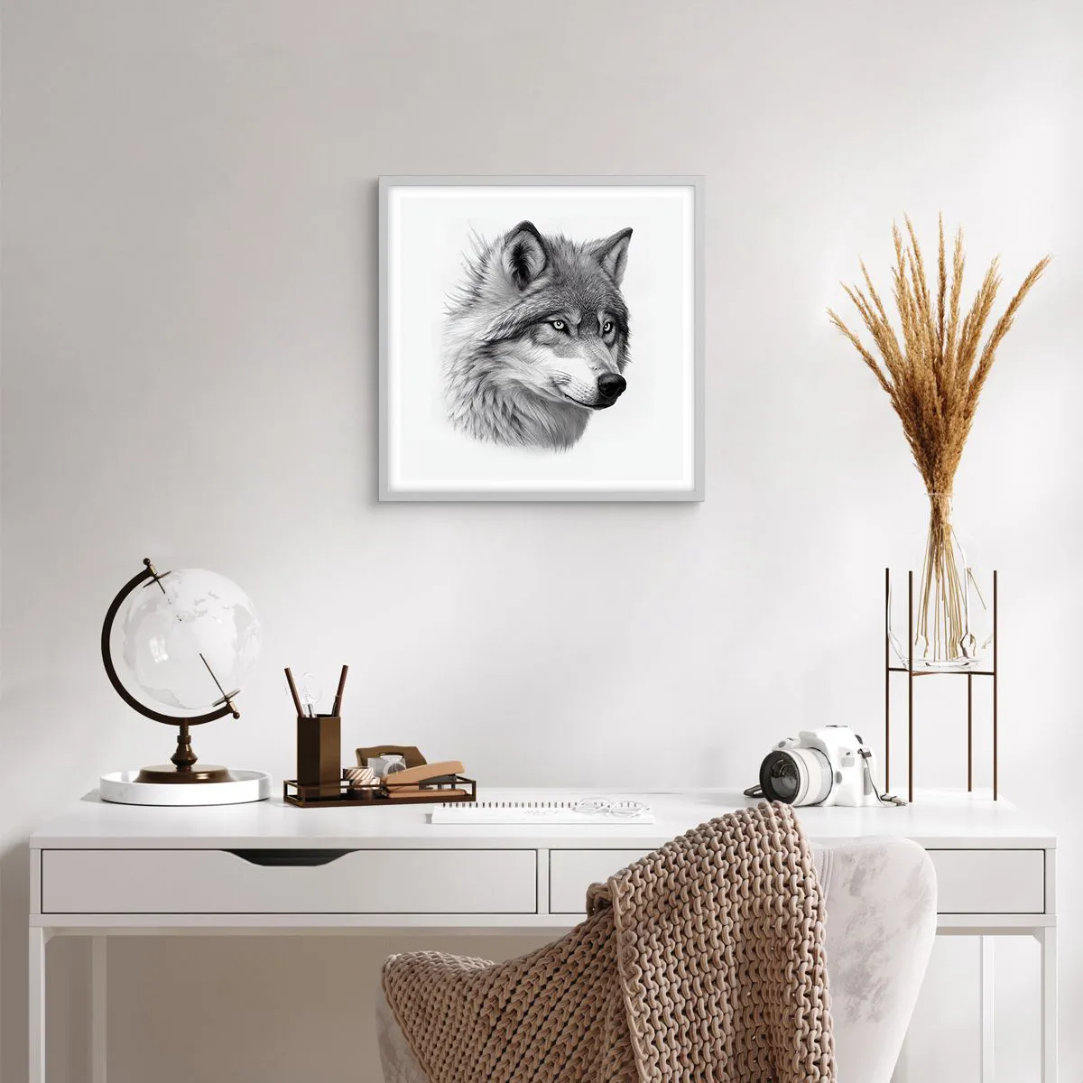 Affiche dans un cadre blanc - Poster - Alpha – sans aucun doute - 50x50 cm