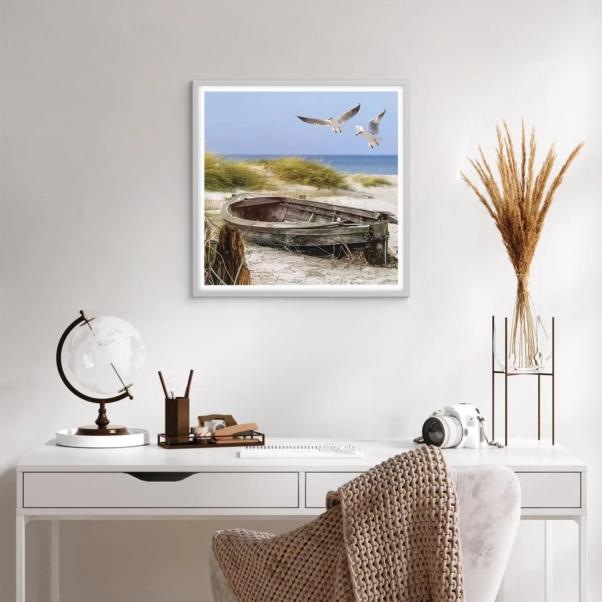 Poszter fekete keretben - Szélben fürödve - 60x60 cm