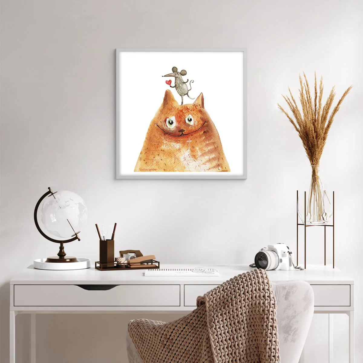 Affiche dans un cadre blanc - Poster - Amour paradoxal - 60x60 cm