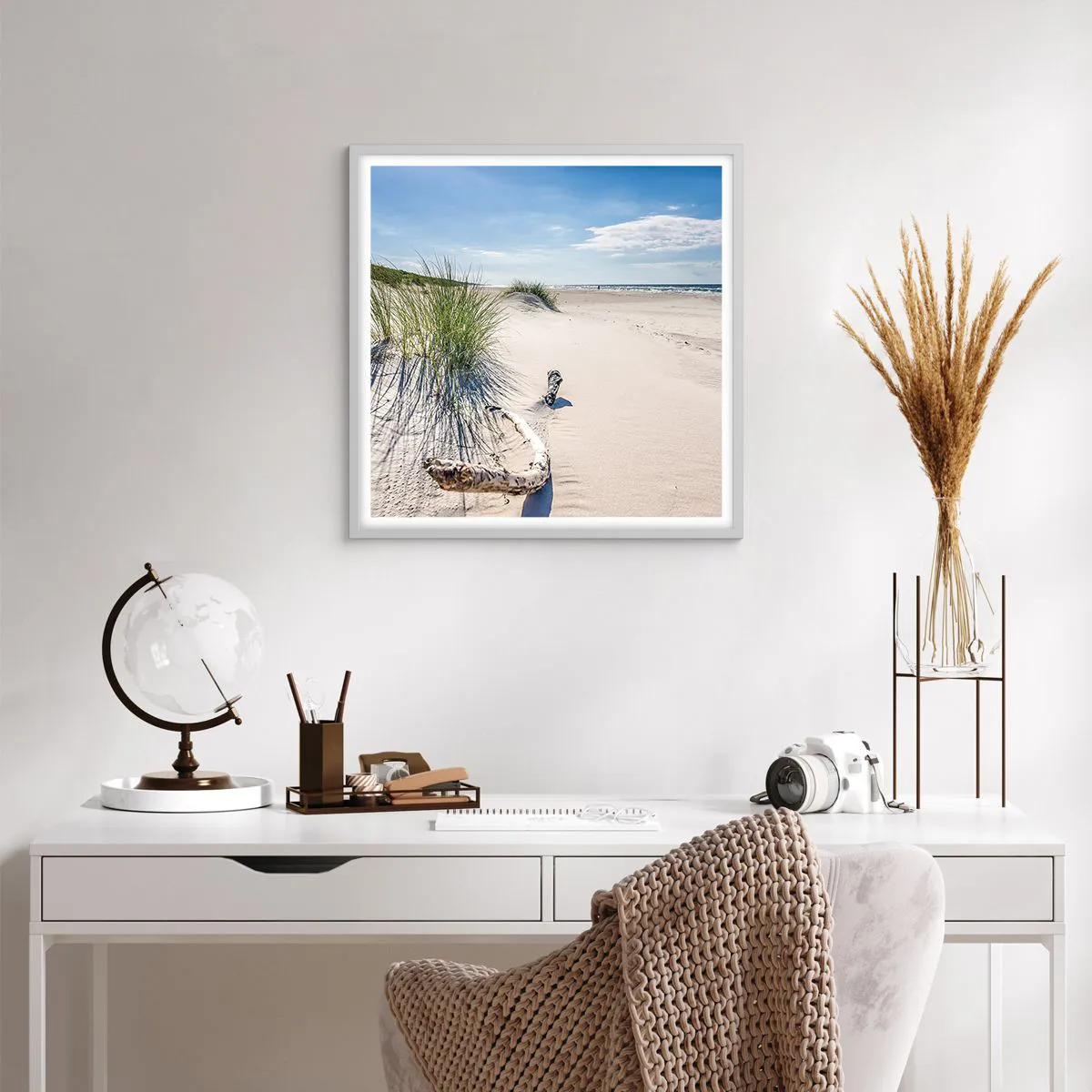 Affiche dans un cadre blanc - Poster - La plus belle? La Baltique - 60x60 cm