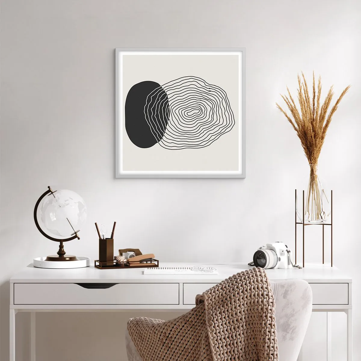 Affiche dans un cadre blanc - Poster - Durabilité et oscillation - 60x60 cm