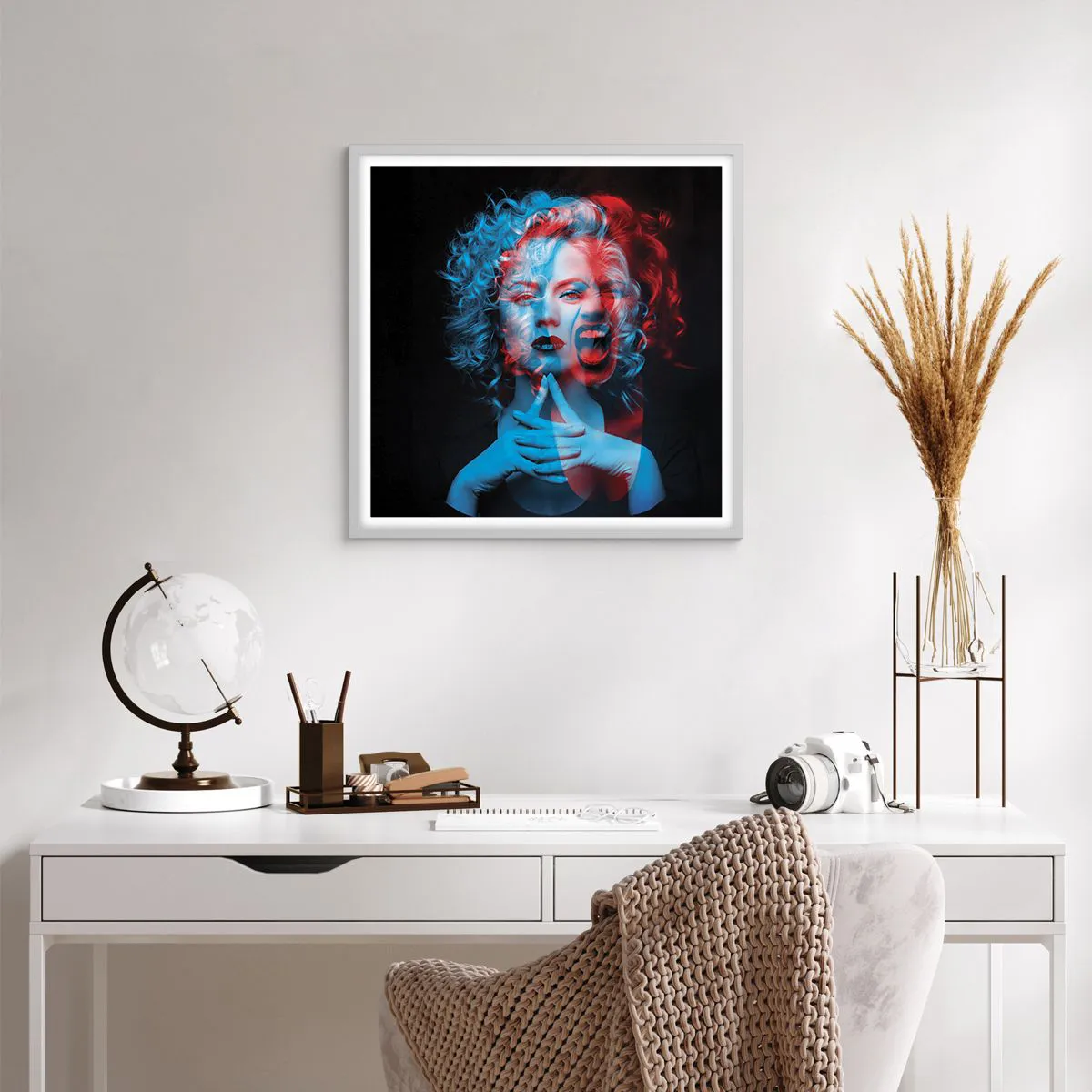 Poster in einem weißen Rahmen - Alter Ego - 60x60 cm