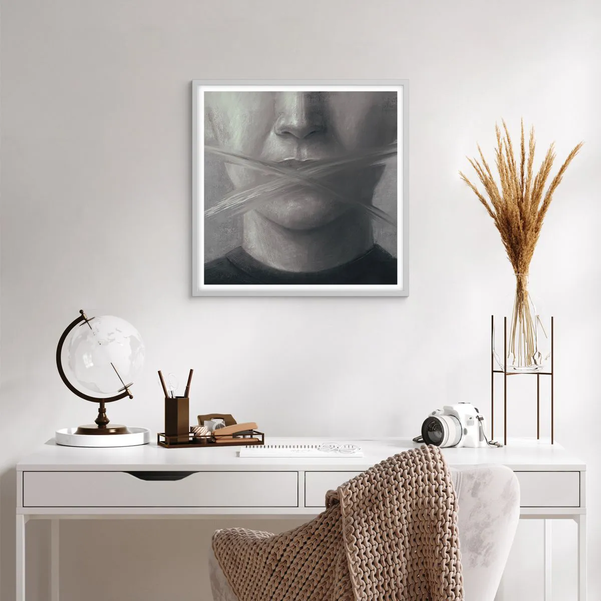 Poszter fekete keretben - Szó nélkül - 60x60 cm