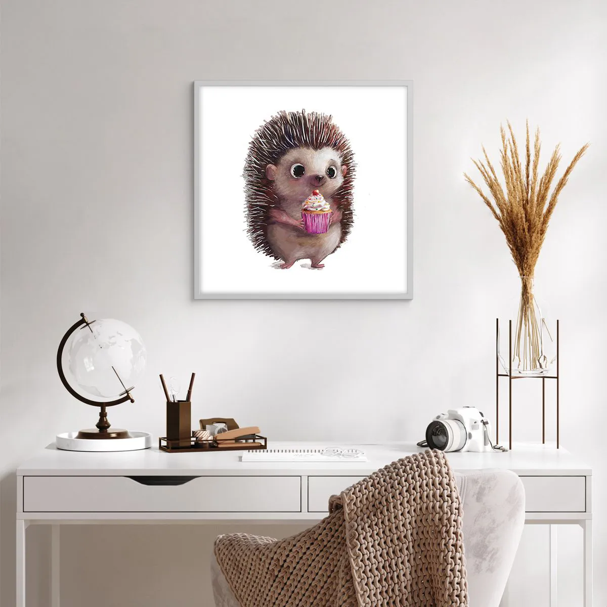 Poster in einem weißen Rahmen - Der Feiertag ist jeden Tag - 60x60 cm