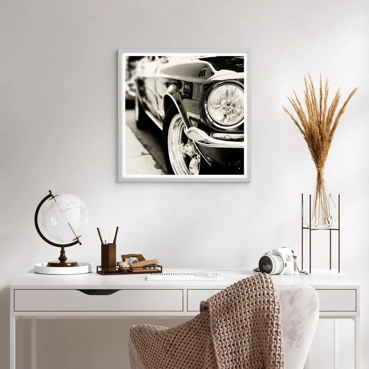 Poster in cornice bianca - Bellezza intramontabile - 60x60 cm