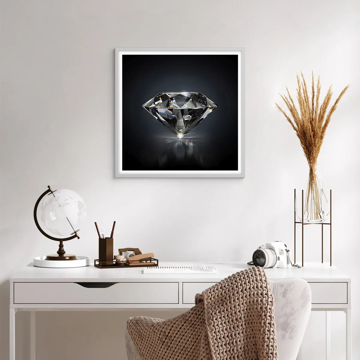 Plakát v bílém rámu - Best girls friend - 60x60 cm