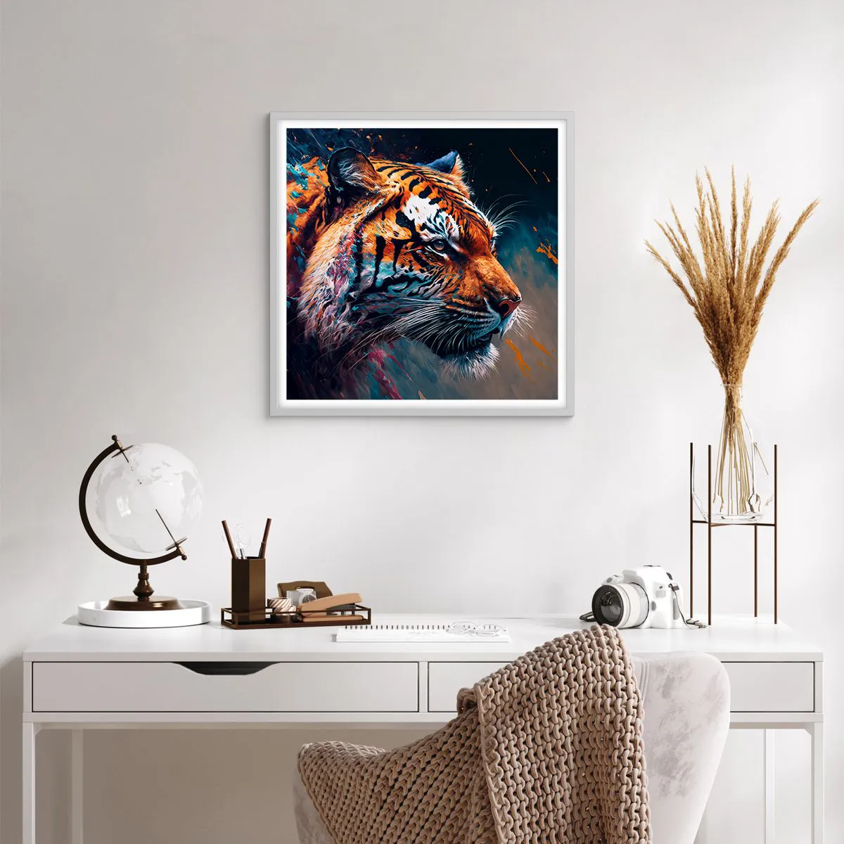 Affiche dans un cadre blanc - Poster - Beauté sauvage - 60x60 cm