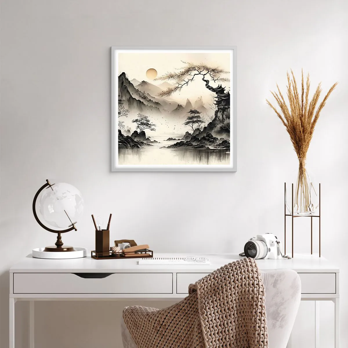 Affiche dans un cadre blanc - Poster - Le charme unique de l'Orient - 60x60 cm