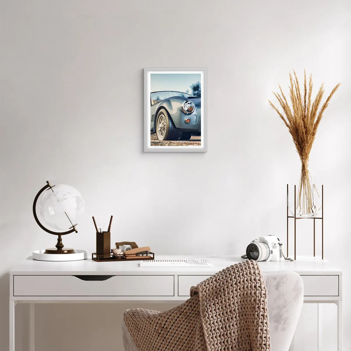 Affiche dans un cadre blanc - Poster - Ce qui compte c'est le style - 30x40 cm