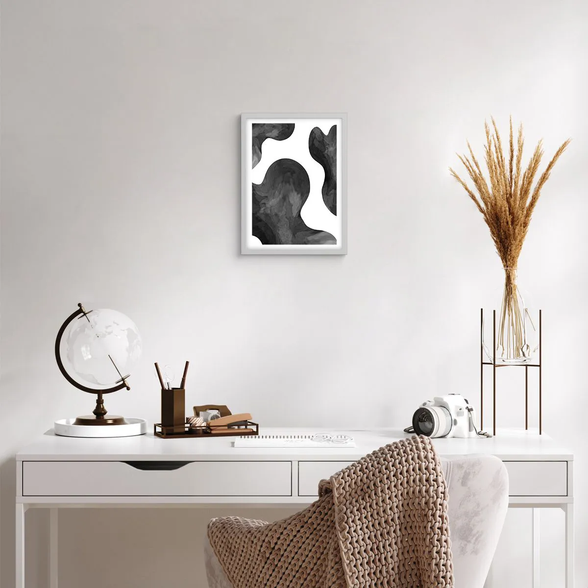 Affiche dans un cadre blanc - Poster - La route du lait - 30x40 cm