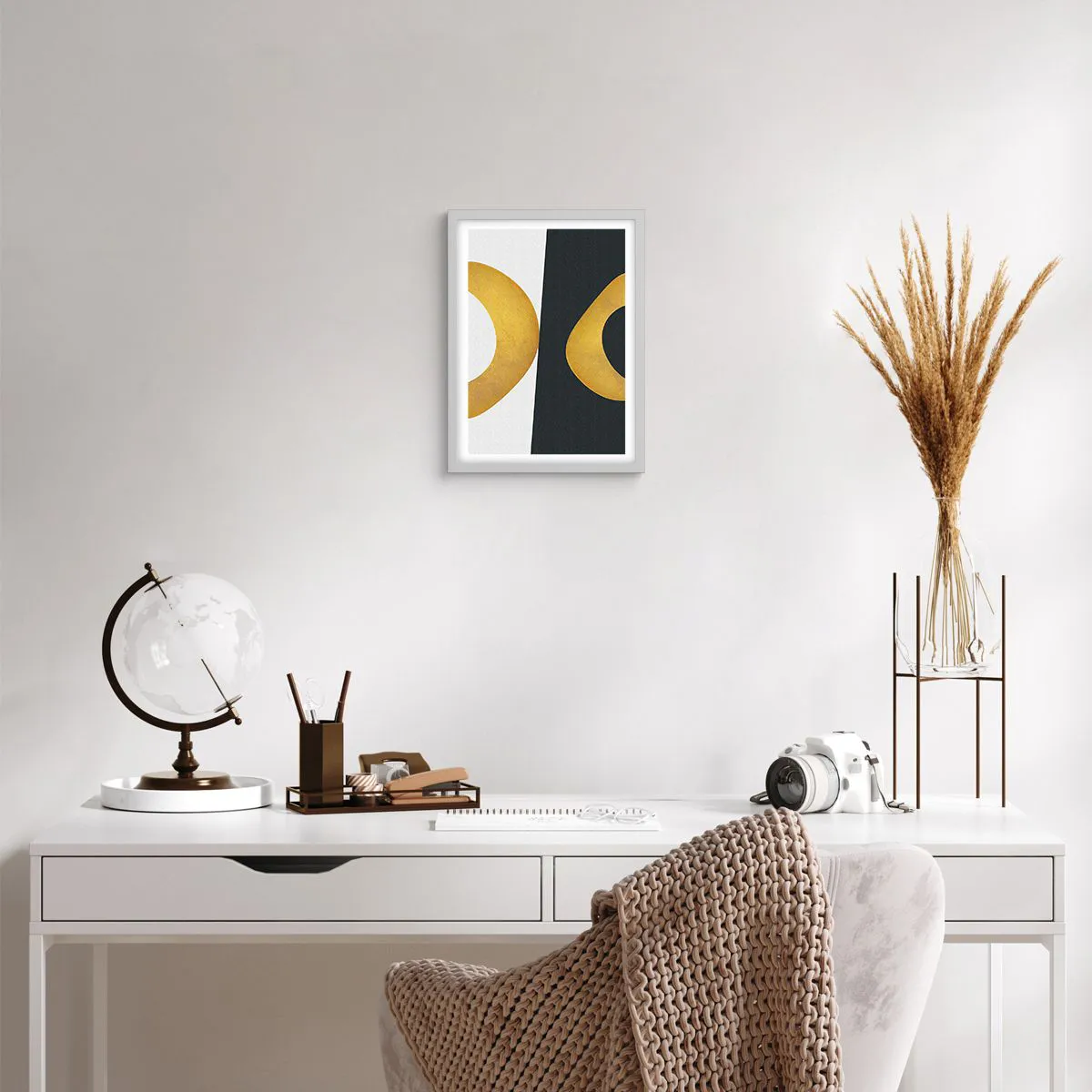 Affiche dans un cadre blanc - Poster - Avant tout : l’or - 30x40 cm