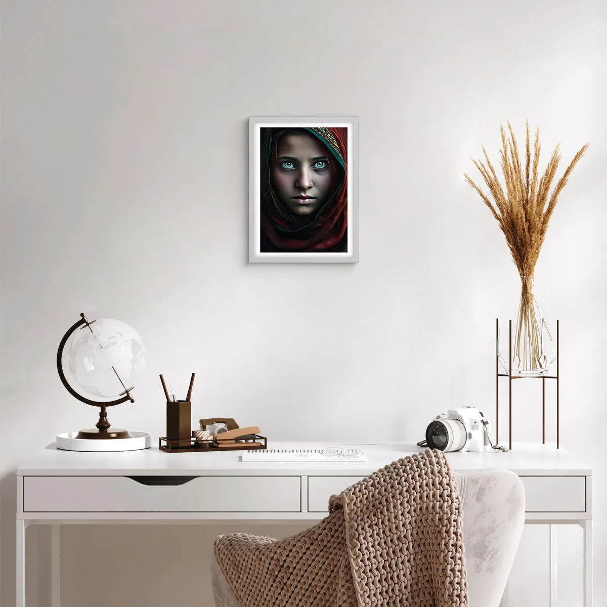 Affisch i vit ram - Östlig prinsessa - 30x40 cm