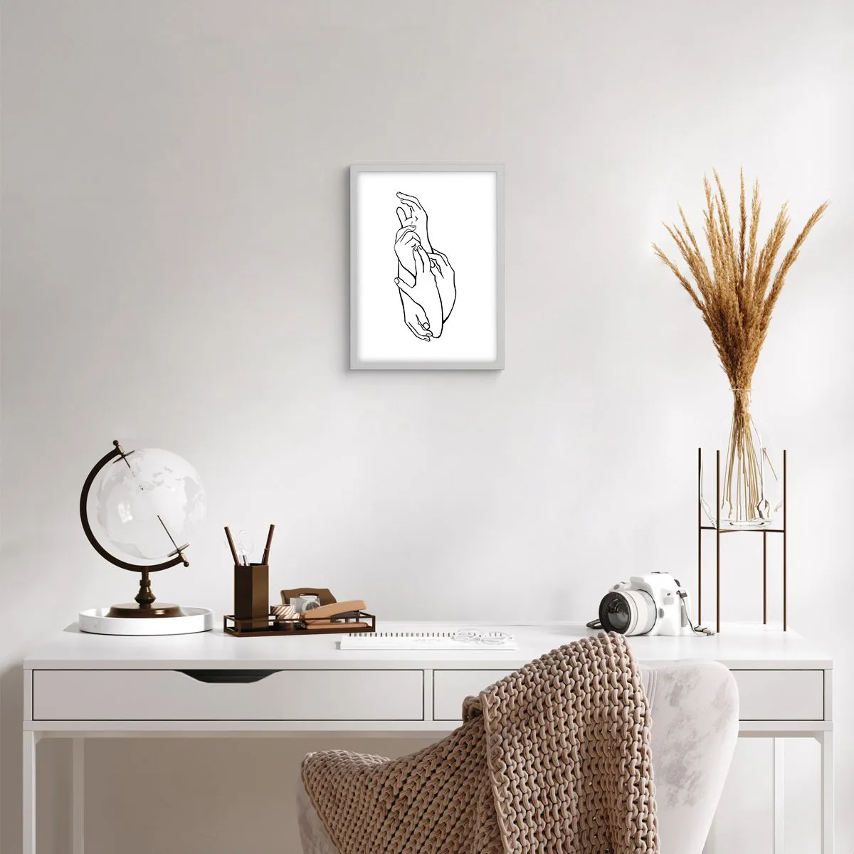 Poster in einem weißen Rahmen - Gute Geste - 30x40 cm