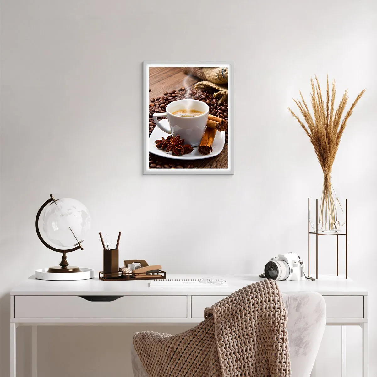 Affiche dans un cadre blanc - Poster - Saveur et arôme épicés - 40x50 cm