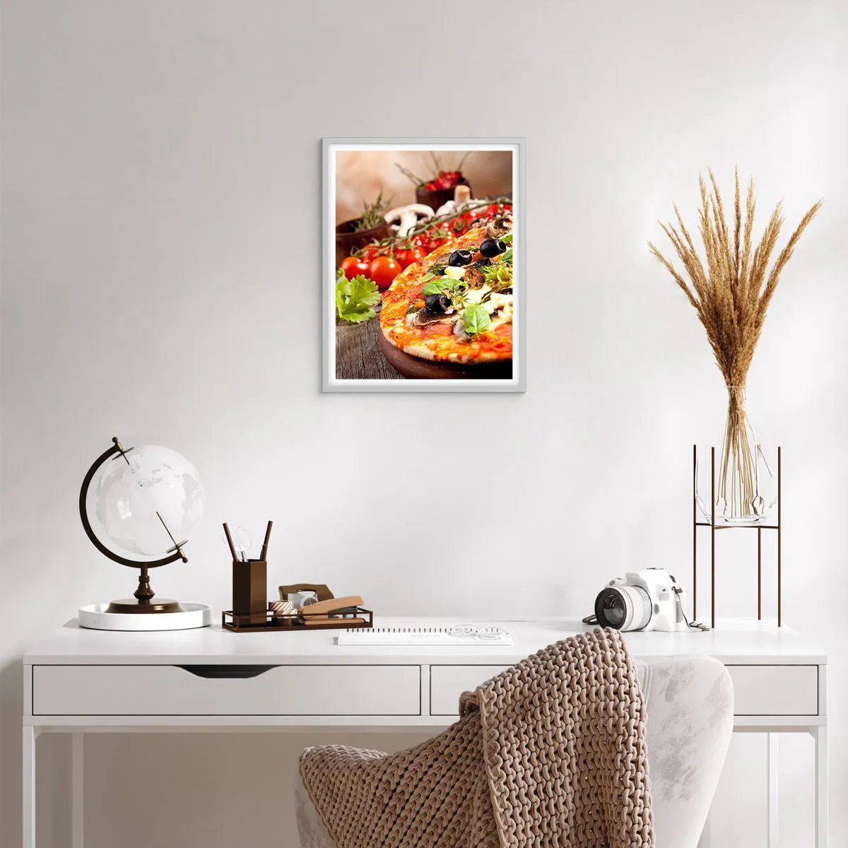 Affisch i vit ram - Ingredienser ur jorden - 40x50 cm