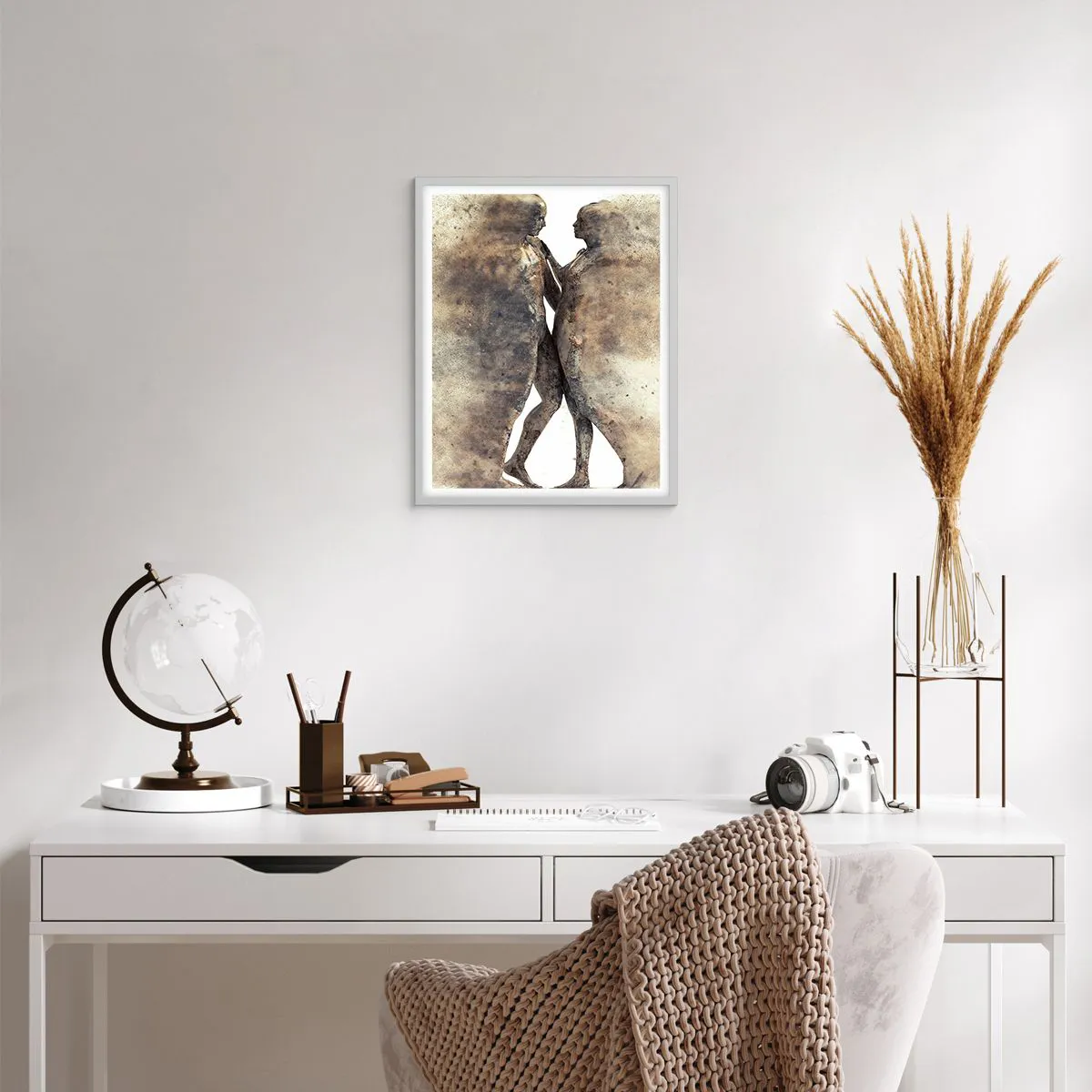 Affiche dans un cadre blanc - Poster - Ils sont sortis de la poussière pour aimer - 40x50 cm