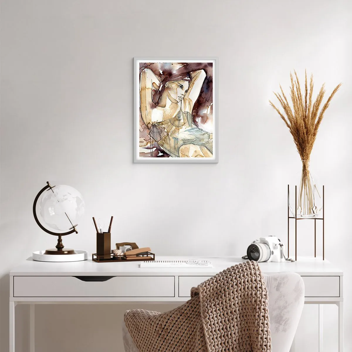 Plakat w białej ramie - W nastroju lila - 40x50 cm