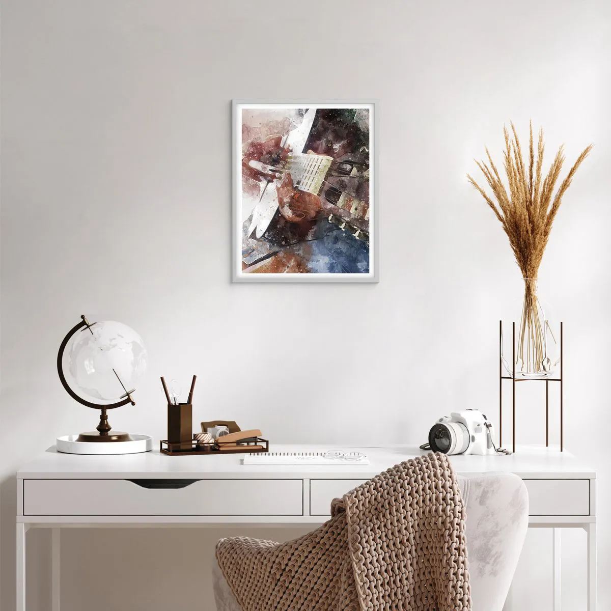 Affiche dans un cadre blanc - Poster - Et qu'en pensez-vous ? - 40x50 cm