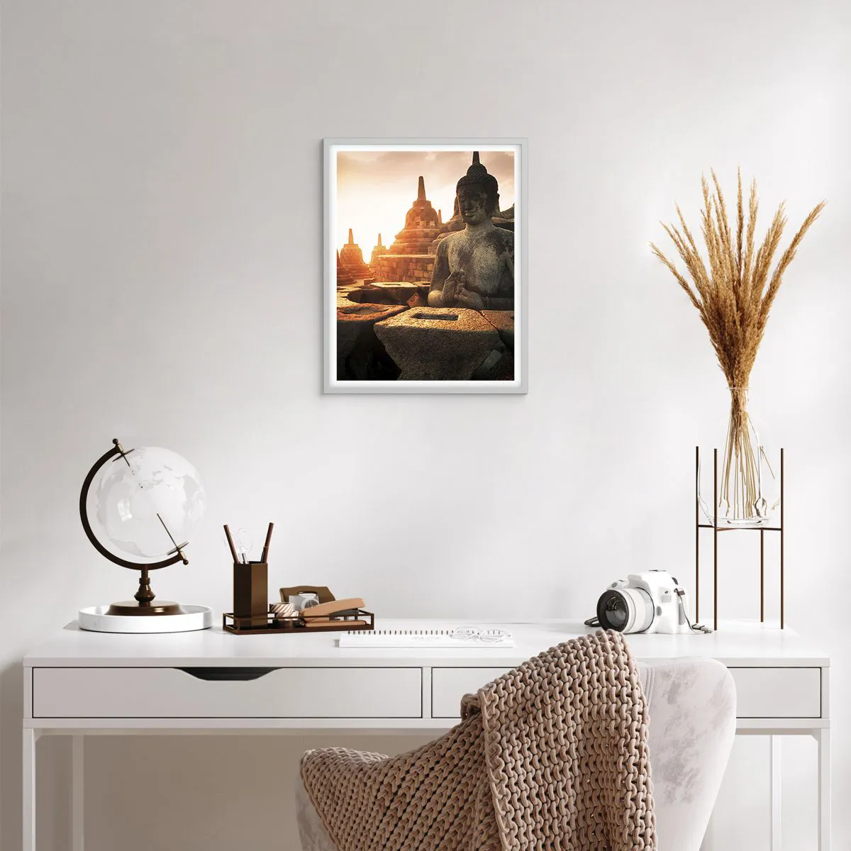 Plakát v bílém rámu - Počasí velké moudrosti - 40x50 cm