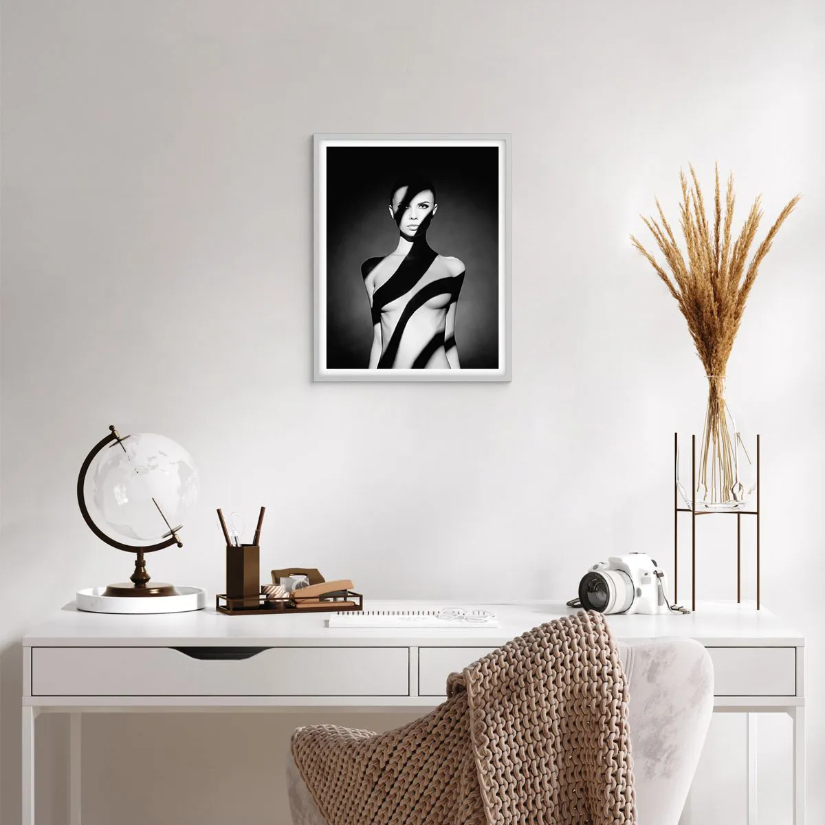 Poster in cornice bianca - Luci e ombre - 40x50 cm