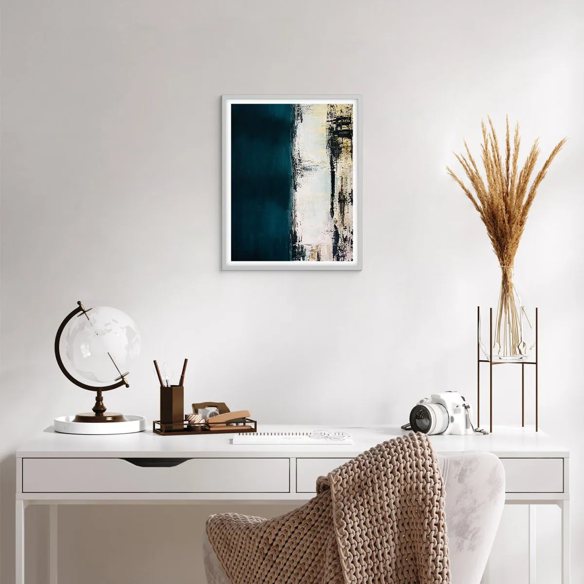 Affiche dans un cadre blanc - Poster - Composition horizontale - 40x50 cm