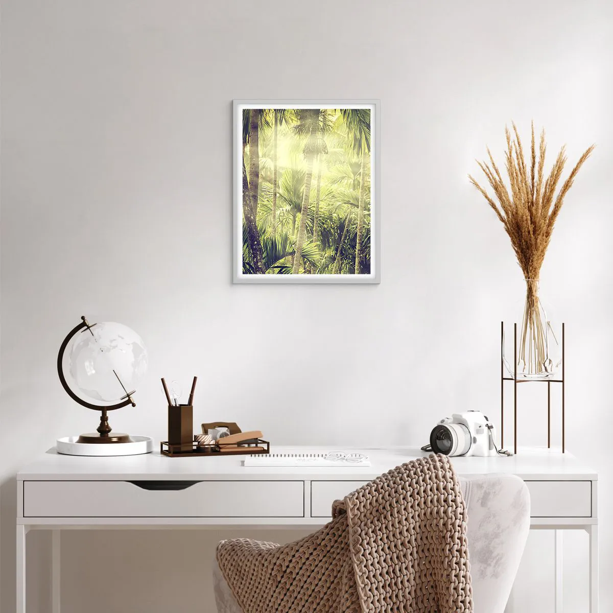 Poster in einem weißen Rahmen - In grüner Hitze - 40x50 cm