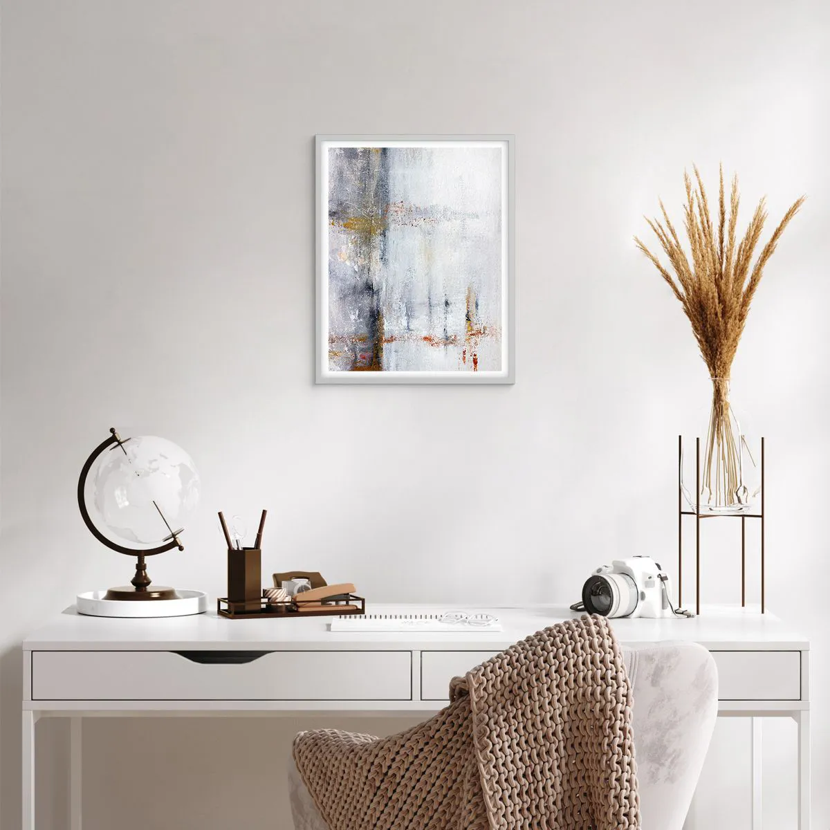 Affisch i vit ram - Bakom luftridån - 40x50 cm