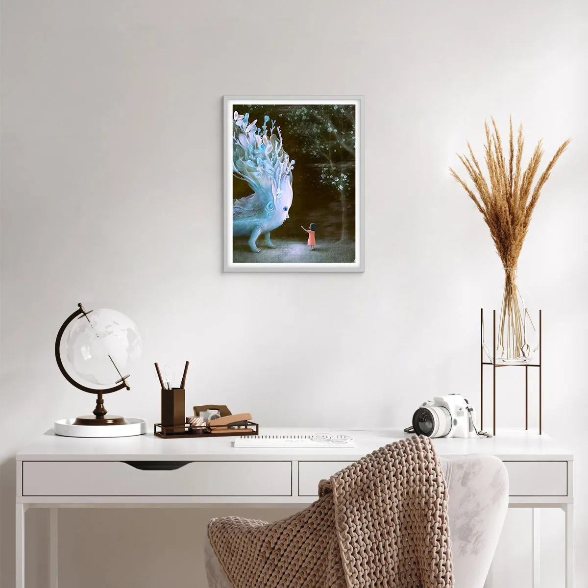 Poster in white frmae - Fantastic Encounter - 40x50 cm