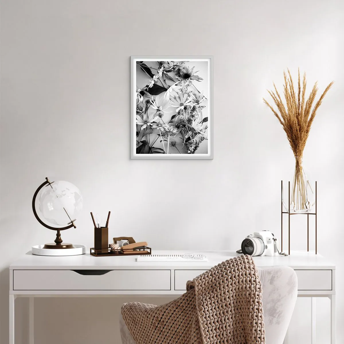 Affiche dans un cadre blanc - Poster - Non-un bouquet de fleurs - 40x50 cm