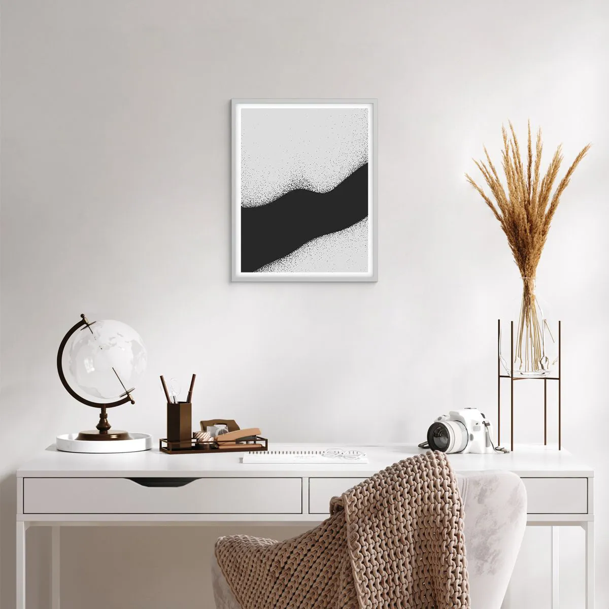 Poster in einem weißen Rahmen - Flüssiges Gleichgewicht - 40x50 cm