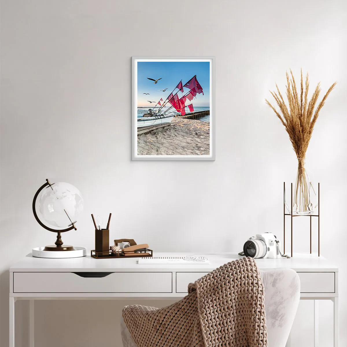 Affiche dans un cadre blanc - Poster - Repos mérité - 40x50 cm