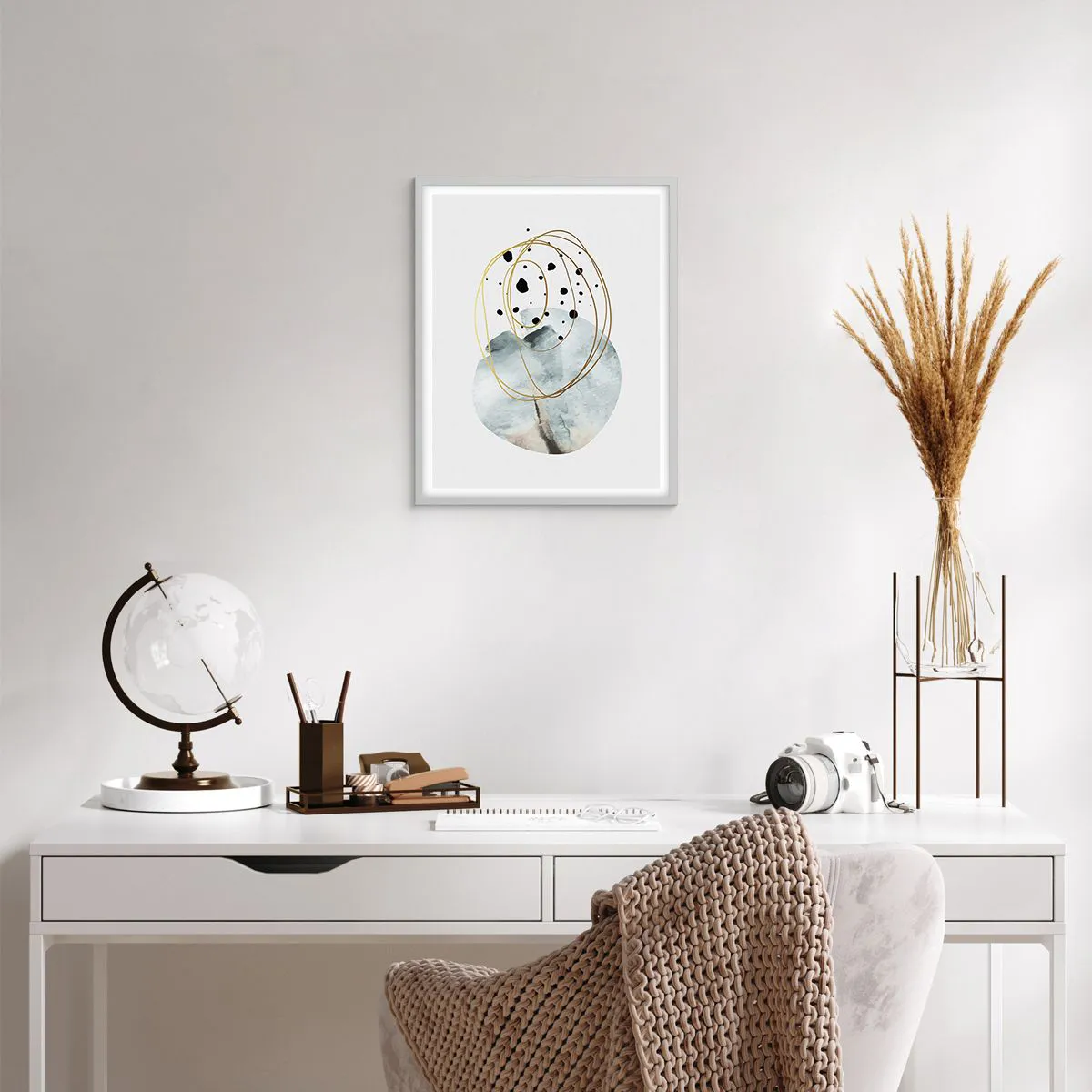 Poster in white frmae - In the Embrace of Space - 40x50 cm