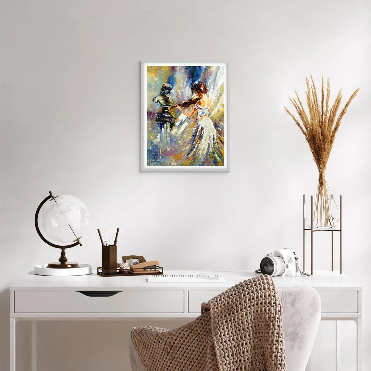 Affiche dans un cadre blanc - Poster - Revivre avec émotion - 40x50 cm