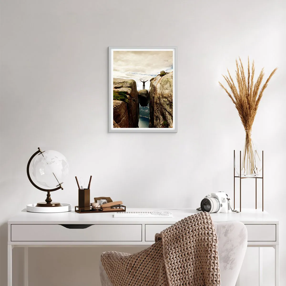 Affiche dans un cadre blanc - Poster - Comment vous sentez-vous§ - 40x50 cm