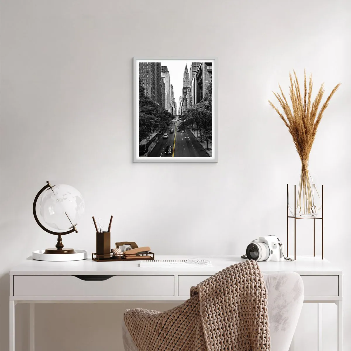 Poszter fekete keretben - New Yorki reggel - 40x50 cm