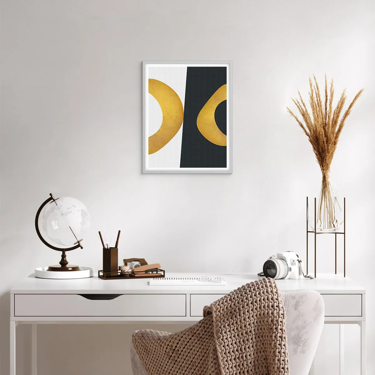 Affiche dans un cadre blanc - Poster - Avant tout : l’or - 40x50 cm