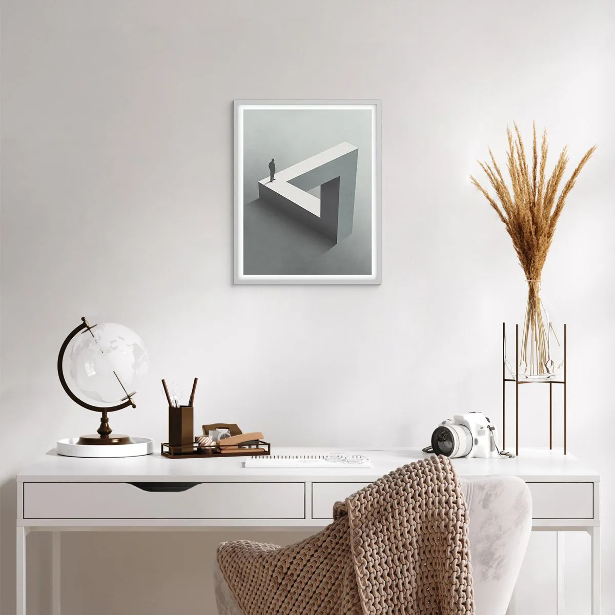 Poster in einem weißen Rahmen - Es ist also doch möglich - 40x50 cm