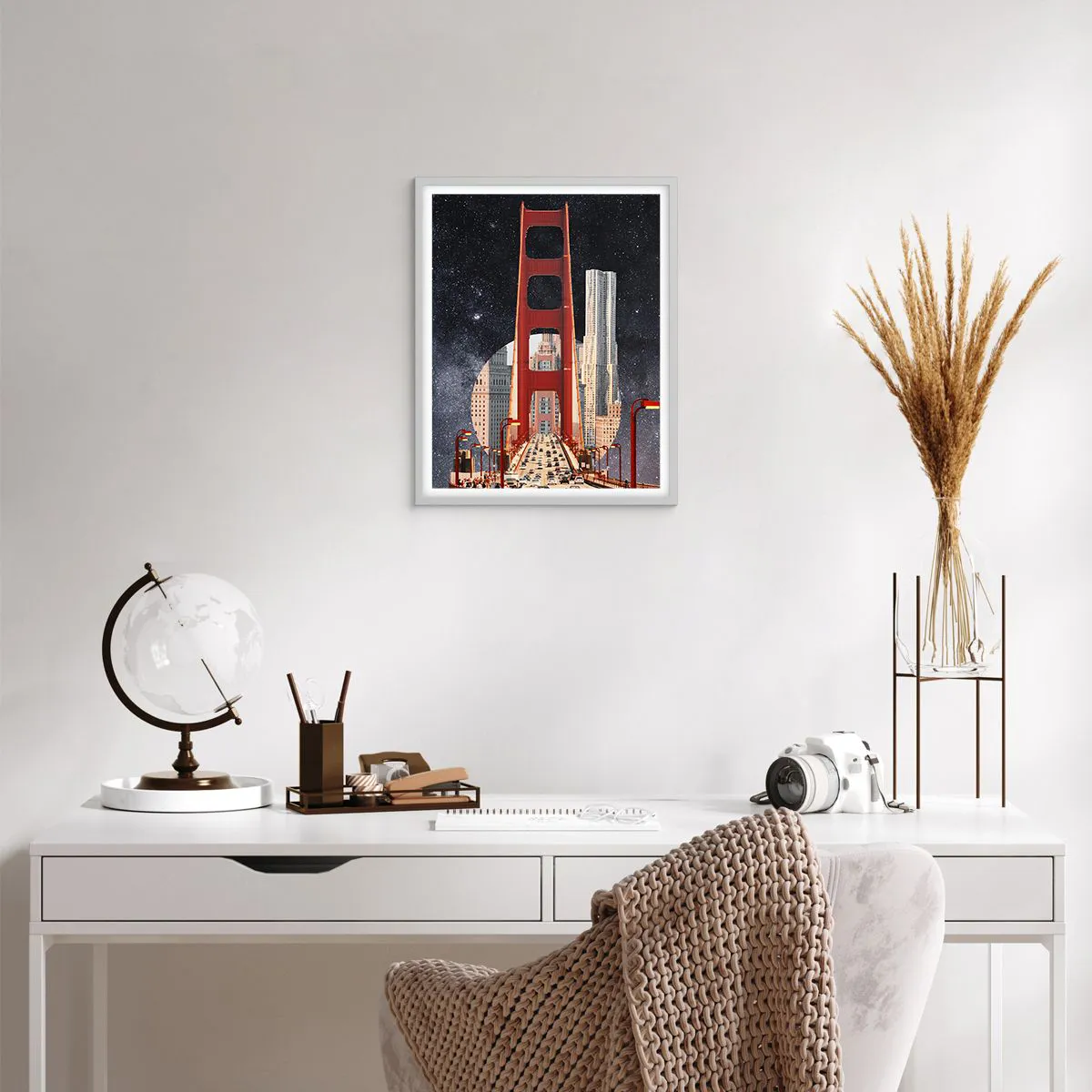 Affisch i vit ram - Alltid i centrum - 40x50 cm