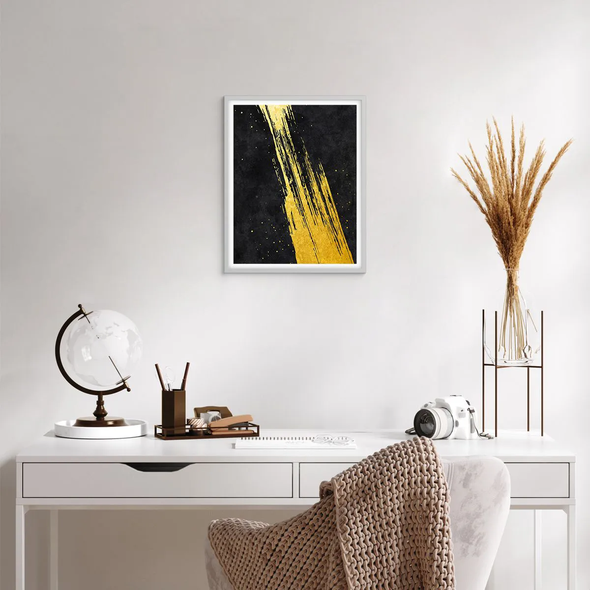 Plakat w białej ramie - Skok w nadprzestrzeń - 40x50 cm