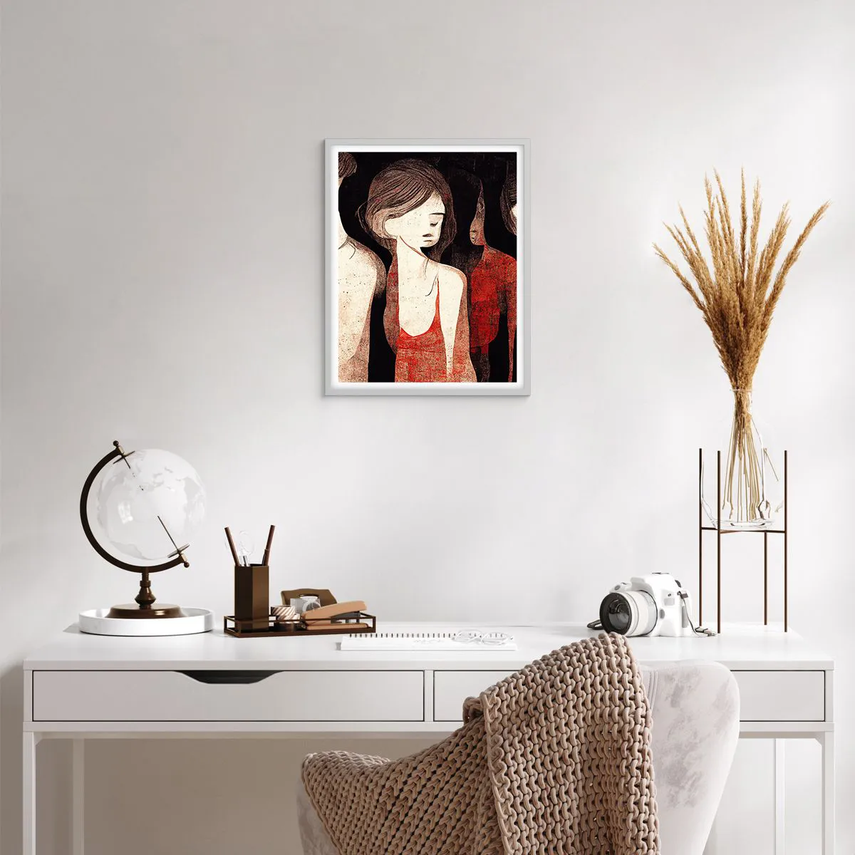 Affiche dans un cadre blanc - Poster - Madones des ténèbres - 40x50 cm