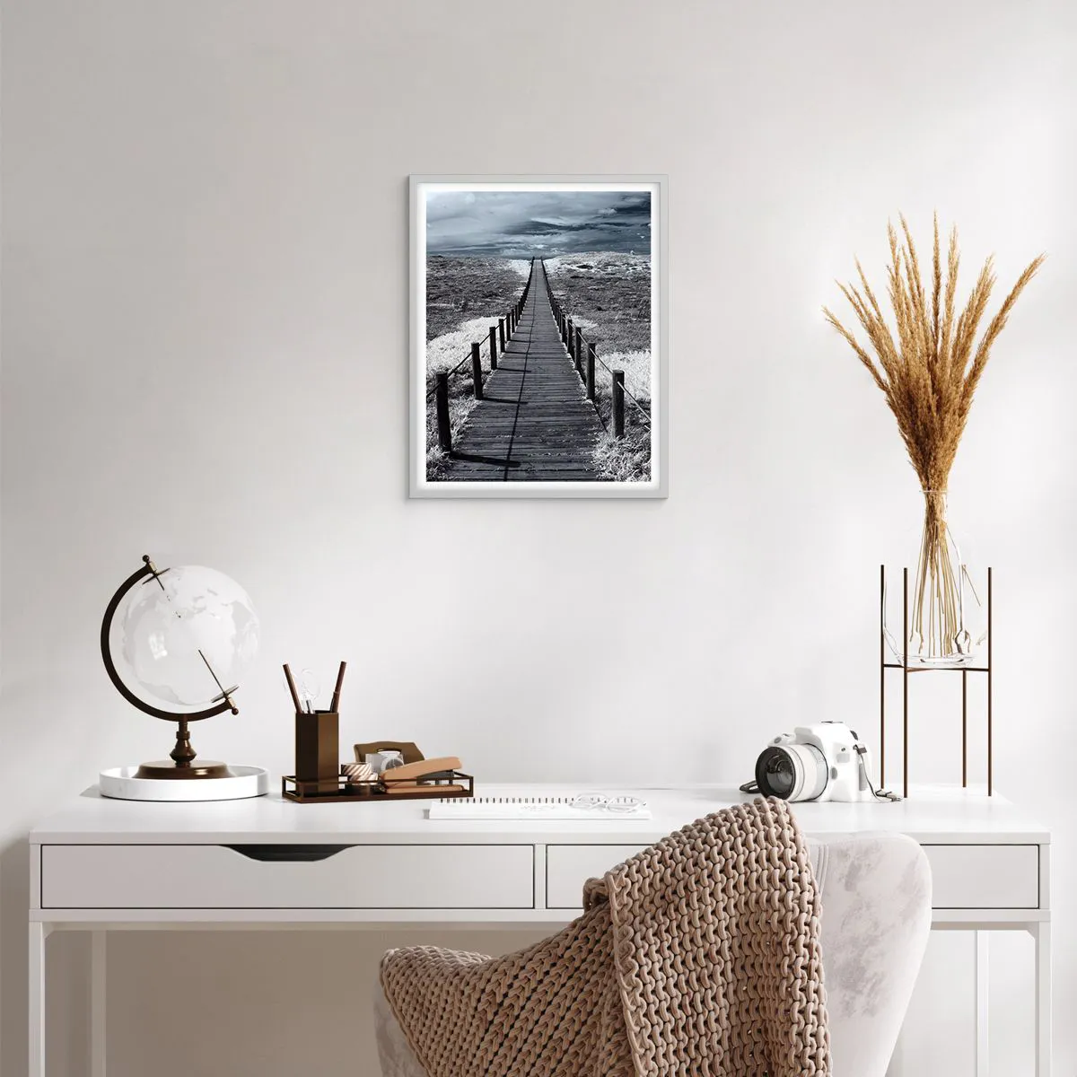 Plagát v bielom ráme - Na samotný breh - 40x50 cm