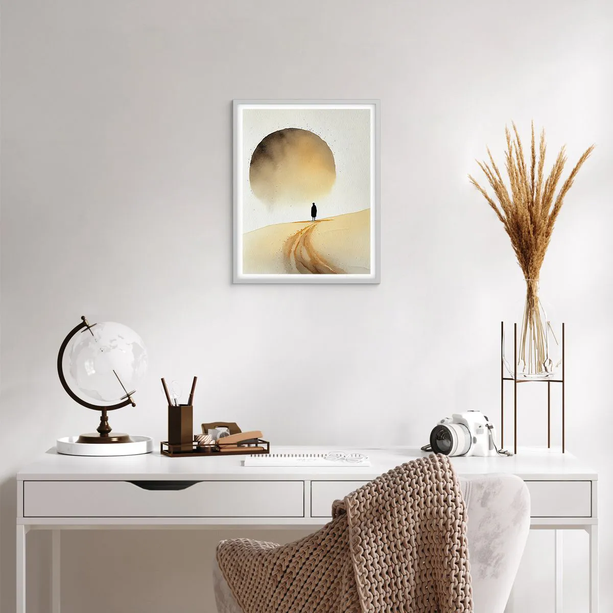 Poster în ramă albă - Întotdeauna un dor - 40x50 cm