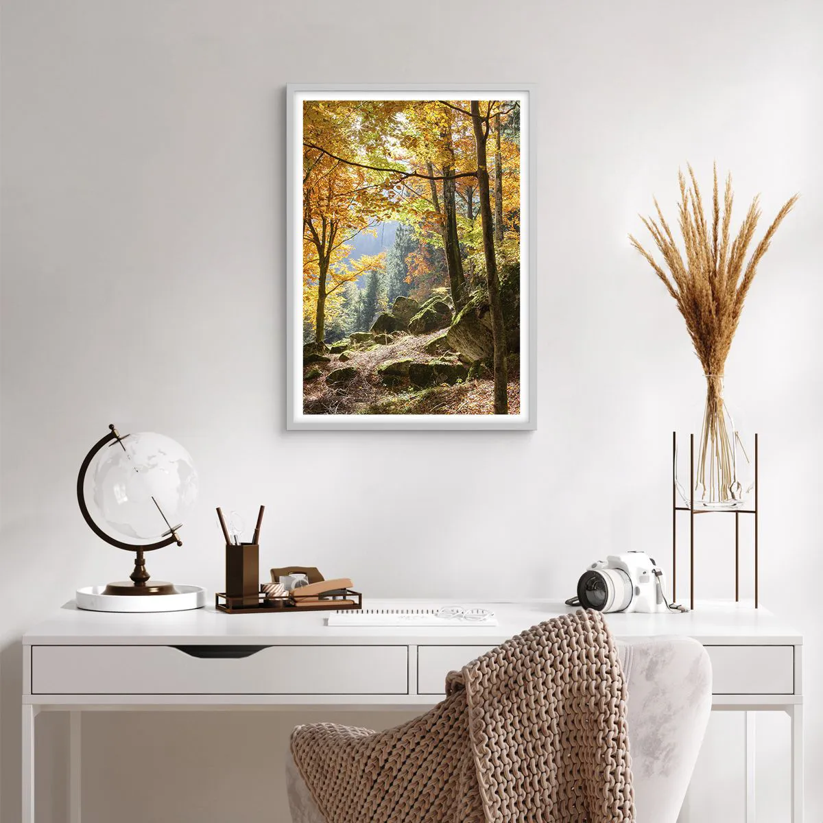 Poster in einem weißen Rahmen - Zeit zum Entspannen - 50x70 cm