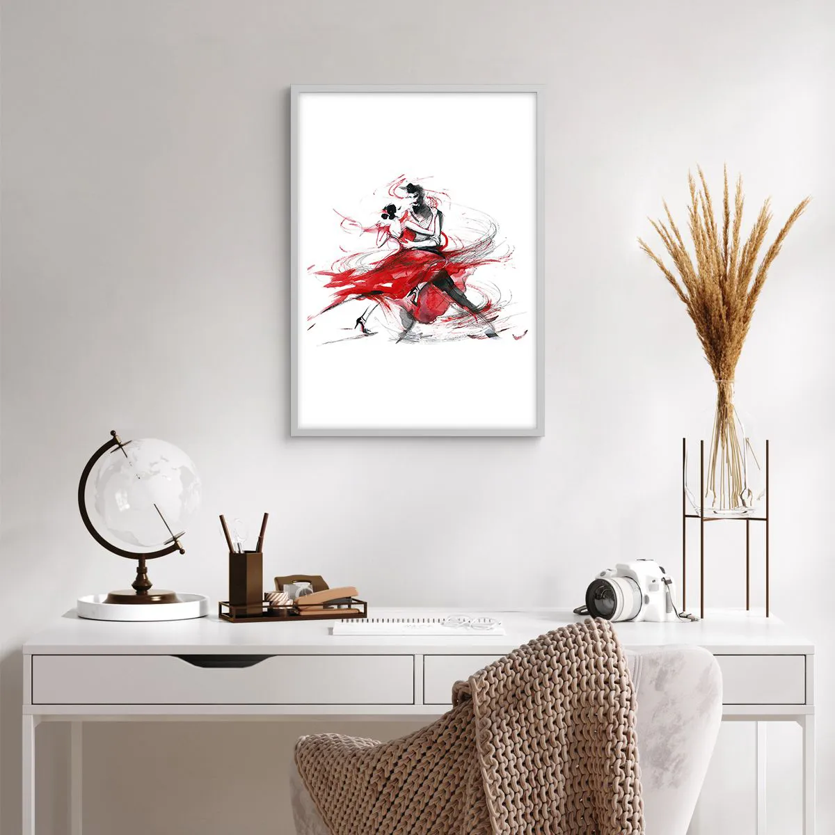 Affiche dans un cadre blanc - Poster - Tango - le rythme de la passion - 50x70 cm