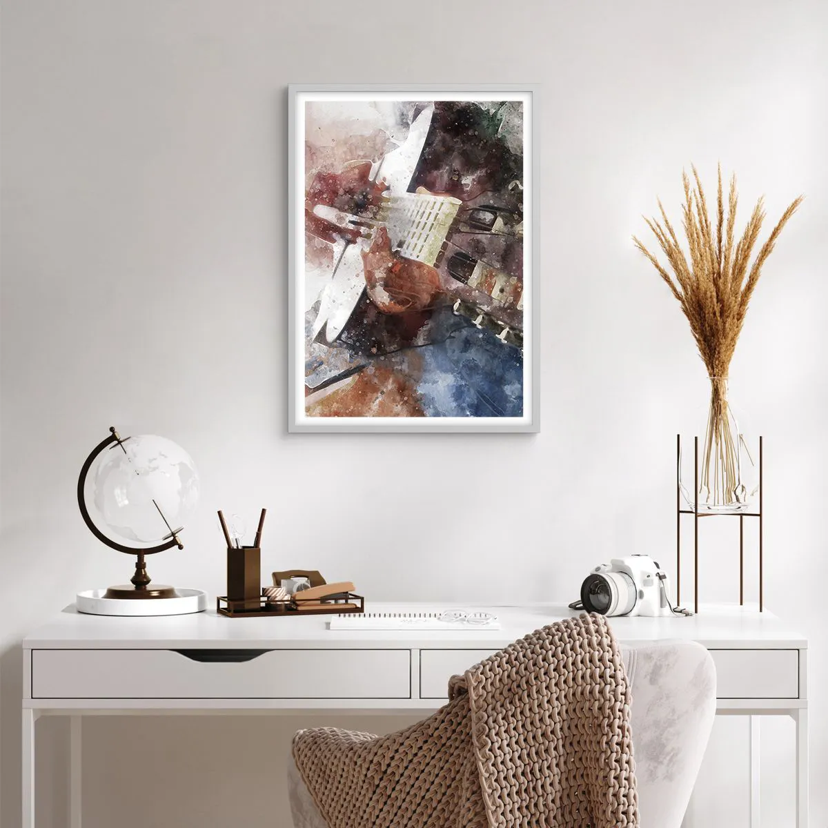 Affiche dans un cadre blanc - Poster - Et qu'en pensez-vous ? - 50x70 cm