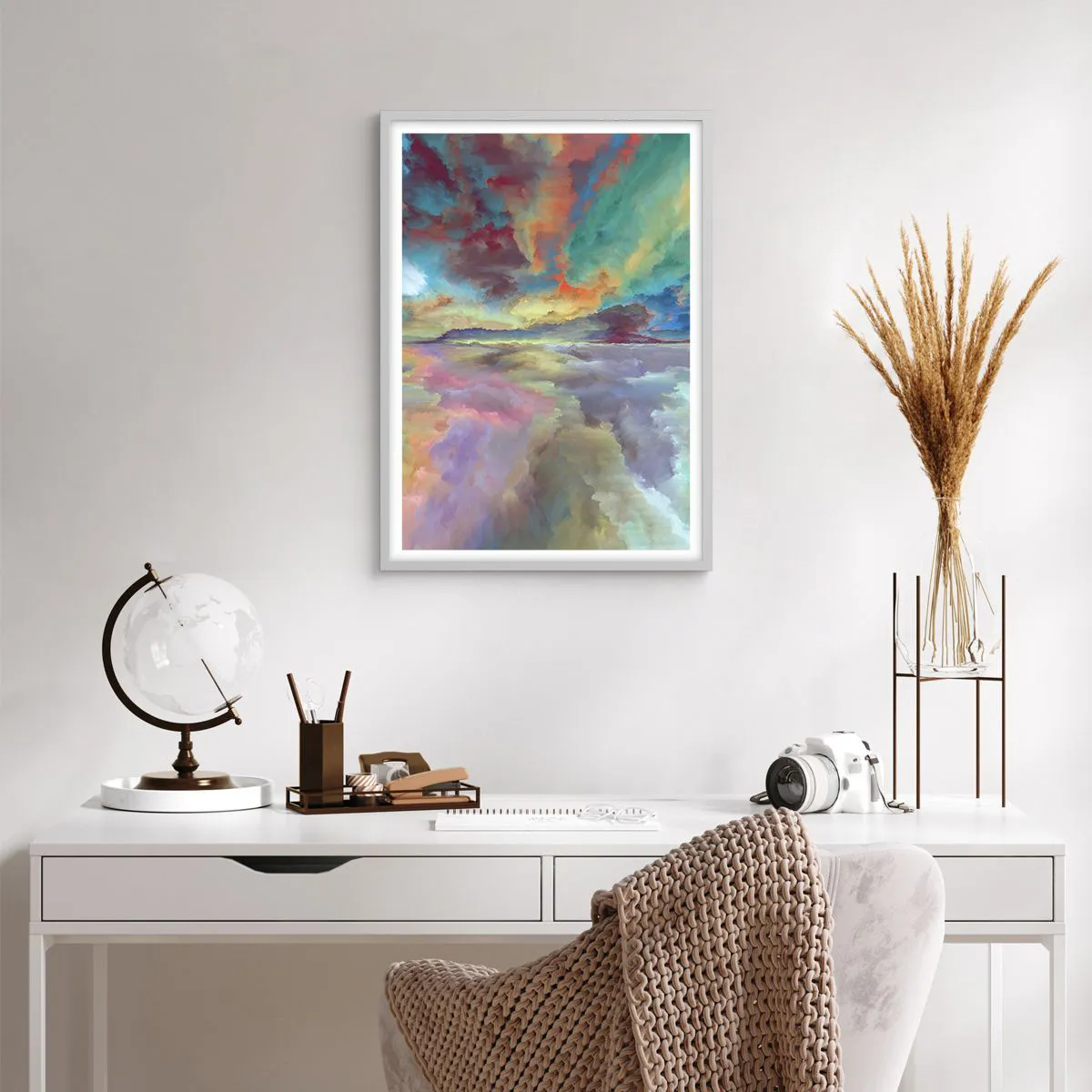 Affiche dans un cadre blanc - Poster - Deux paradis - 50x70 cm