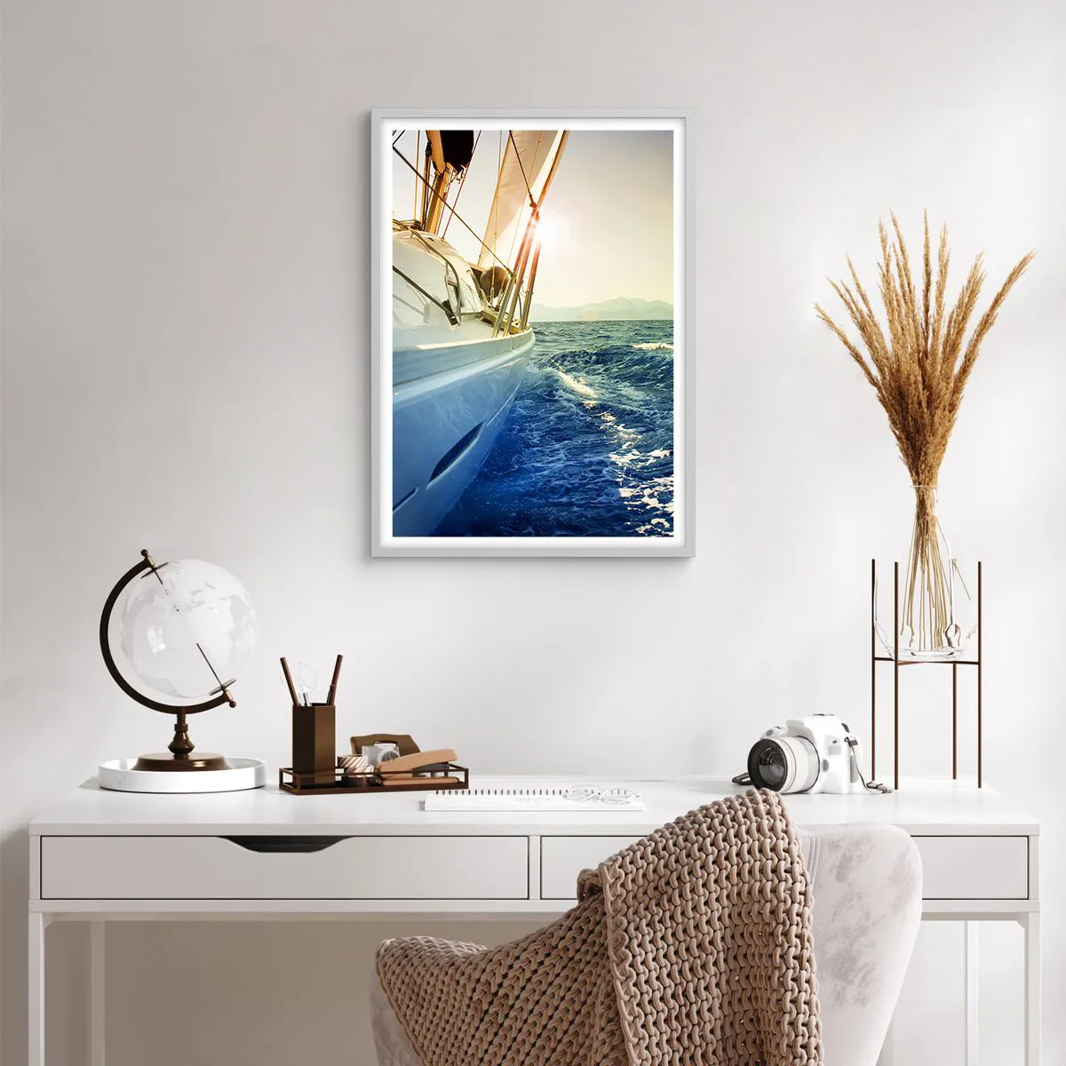 Poster in einem weißen Rahmen - Auf ins Abenteuer - 50x70 cm