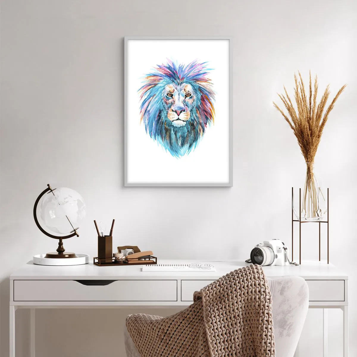 Plakat i hvid ramme - En elektrificerende aura - 50x70 cm