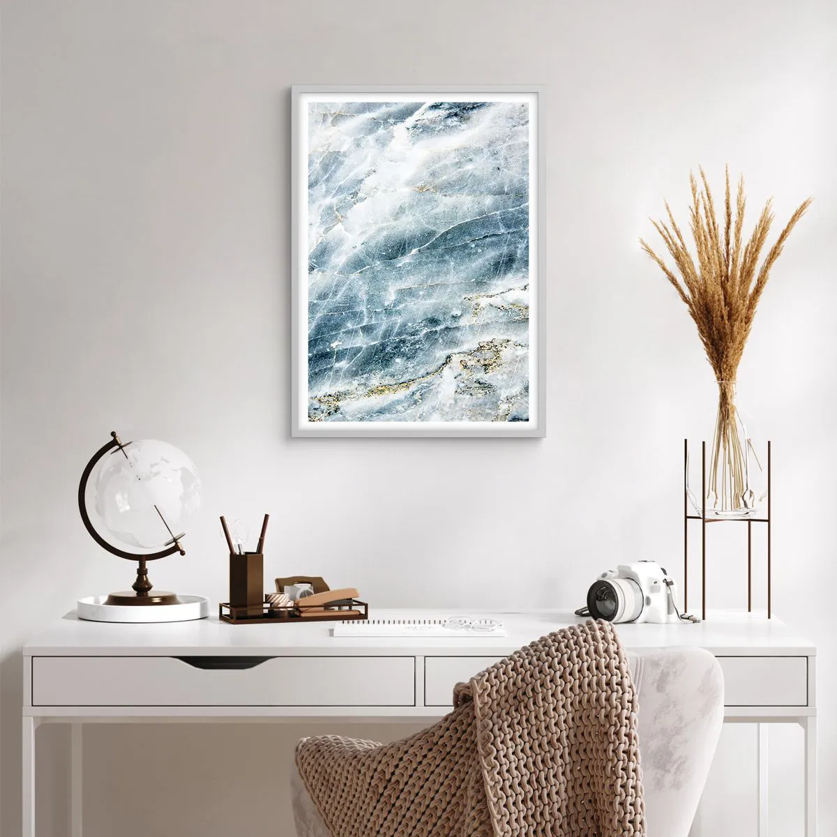 Poster in white frmae - Icy World - 50x70 cm